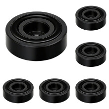 Pieds amortisseurs en aluminium noirs 4 cm, lot de 8