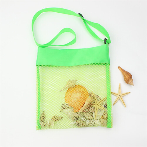 Kids Beach Mesh Toy Storage Bag Adjustable Messenger