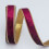 Festband Polyester Sammet Vinröd Guld 2,5 cm 1