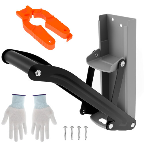 Wall-Mounted Metal Can Crusher for 16 oz Cans with Bottle