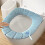 Housse de siège de toilette douce, épaisse, extensible et lavable 1