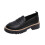 Γυναικεία Loafers από PU δέρμα με στρογγυλή μύτη, χοντρή σόλα, μέγεθος US8.5 1