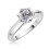 Cubic Zirconia Solitaire Ring Sterling Silver 1 Carat 1