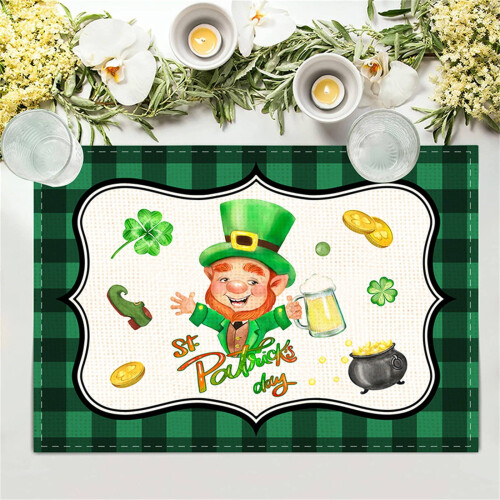 Set van 4 hitte-isolerende placemats voor St. Patrick's Day