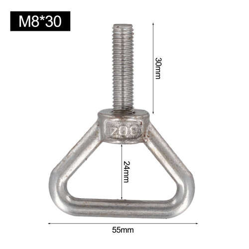 304 Rustfrit stål trekantet øjebolt M8/M10