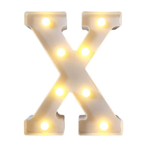 Lettere luminose a LED, grandi e decorative, alimentate a batteria
