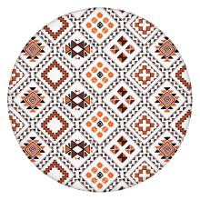 Toalha de mesa redonda em tecido Oxford com borda elástica (114-132 cm)