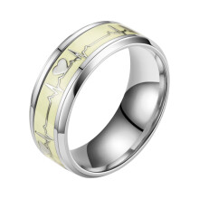 Ensemble de bagues de couple en acier inoxydable, bijoux assortis, 2 pièces