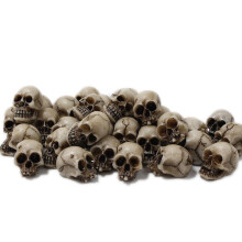 Miniaturowe żywiczne czaszki z główkami, dekoracja na Halloween, 40 szt.