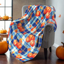 Plaid d'automne en flanelle à carreaux 60 x 50 pouces