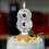 Vela de aniversário digital borboleta dourada e rosa de 2,7 polegadas (7 cm). 1