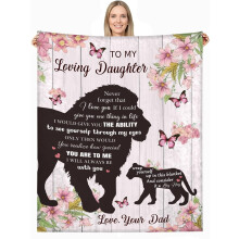 Plaid en flanelle motif lion 127 x 152 cm