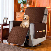 Funda elástica para sofá reclinable, a prueba de mascotas, con 6 bolsillos.