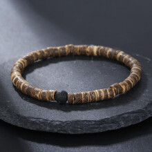 Pulseira de contas de ônix e olho de tigre – Joias com temática religiosa
