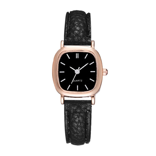 Relógio de quartzo retrô quadrado – compatível com pulseiras de 20 mm/16 mm.