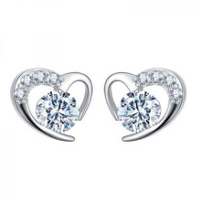 925 Sterling Zilveren Oorstekers met Kubieke Zirkonia (1 Paar)