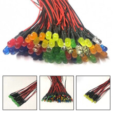 Guirlande lumineuse LED pré-câblée, 50 pièces, 3 mm, multicolore
