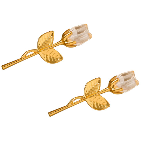 Rosas vermelhas artificiais em cúpulas de vidro (pacote com 2)