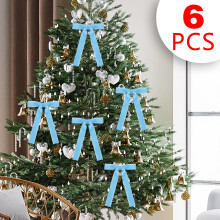 Samt-Weihnachtsschleifen für Girlanden und Kränze, 12 Stück