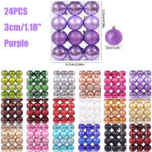 Halloween ornaments shatterproof 3cm orange purple black