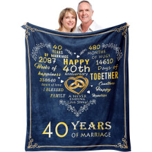 Couverture jetée pour anniversaire de perle 50x60 pouces