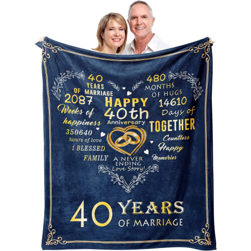 Couverture jetée pour anniversaire de perle 50x60 pouces