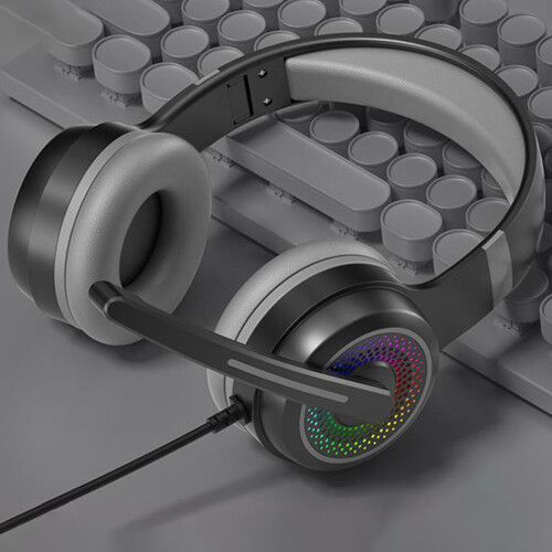 Bluetooth gaming headset med mikrofon og støj