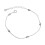 Pulseira feminina ajustável em prata de lei 925 com 1