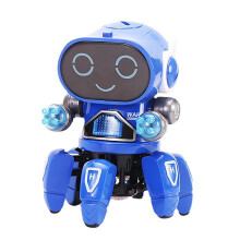 Robô de brinquedo dançante com luzes e música para educação infantil