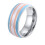 Regenbogen-Pride-Ring, Edelstahl, Unisex-Ehering, Größe 1