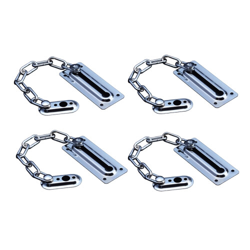 Door Chain Lock Stainless Steel 4 Pack