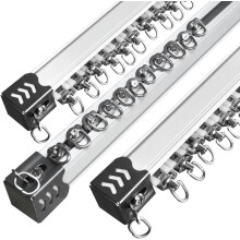 Rail de rideau coulissant pour plafond, blanc, 300 cm, matériel de montage inclus.