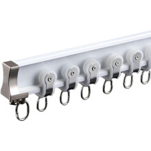 Tringle à rideaux flexible en aluminium gris 500 cm