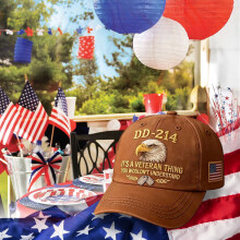 Casquette de baseball DD-214 pour vétérans – Chapeau militaire patriotique
