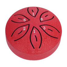 XIAOLE Steel Tongue Drum 3 inch 6-note red
