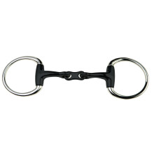 (5in, Black) JP Korsteel Sweet Iron French Link Eggbutt Snaffle Bit