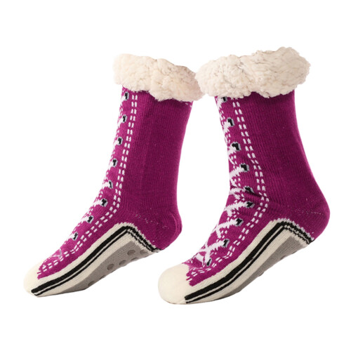 XIAOLE Πλούσιες Κάλτσες Παντόφλα Ζεστές Βελούδινες Αντιολισθητικές Χειμερινές