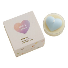 Lumânare parfumată rotundă cu inimă, aromaterapie, pachet de 1