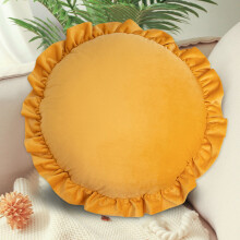 Round Cushion Yellow Decorative Throw Pillow 1 Piece