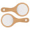 LEORX Wooden Handheld Makeup Mirror Light Brown 2 pcs 5