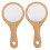 LEORX Wooden Handheld Makeup Mirror Light Brown 2 pcs 6