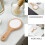 LEORX Wooden Handheld Makeup Mirror Light Brown 2 pcs 8