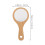 LEORX Wooden Handheld Makeup Mirror Light Brown 2 pcs 7