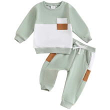 Completo autunnale per neonato: felpa a maniche lunghe + elastico