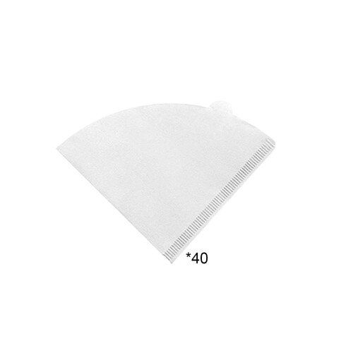 Pour-Over Coffee Filter Paper Shape Brown White 12x11.5 cm 1