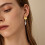 Heart Cone Drop Earrings Gold and Silver Tone 3