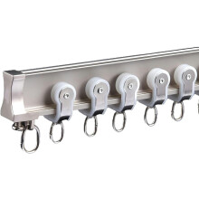 Tringle à rideaux flexible en aluminium gris 500 cm