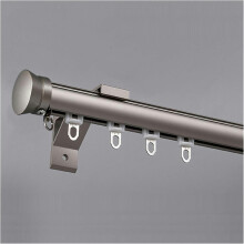 Tringle Ă rideaux murale en aluminium noir 280 cm