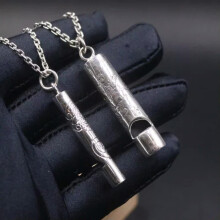 Fløjtevedhæng i sterlingsølv med føniks, 50x6mm