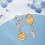 Heart Cone Drop Earrings Gold and Silver Tone 6